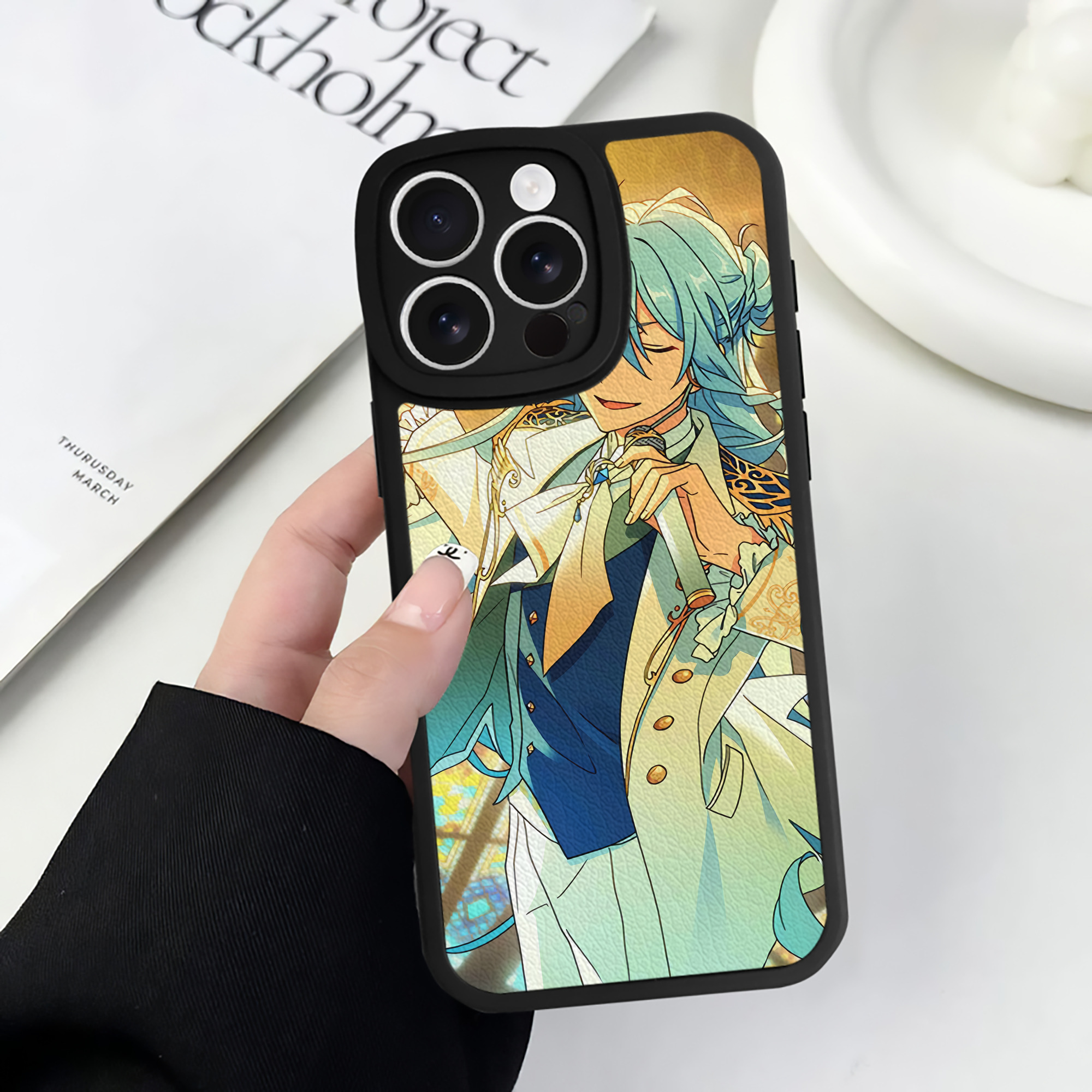 （画像用） あんさんぶるスターズ! Ensemble Stars 【iPhone 16シリーズ対応】シリコンスマホケース（レザー調） 材質：シリコン